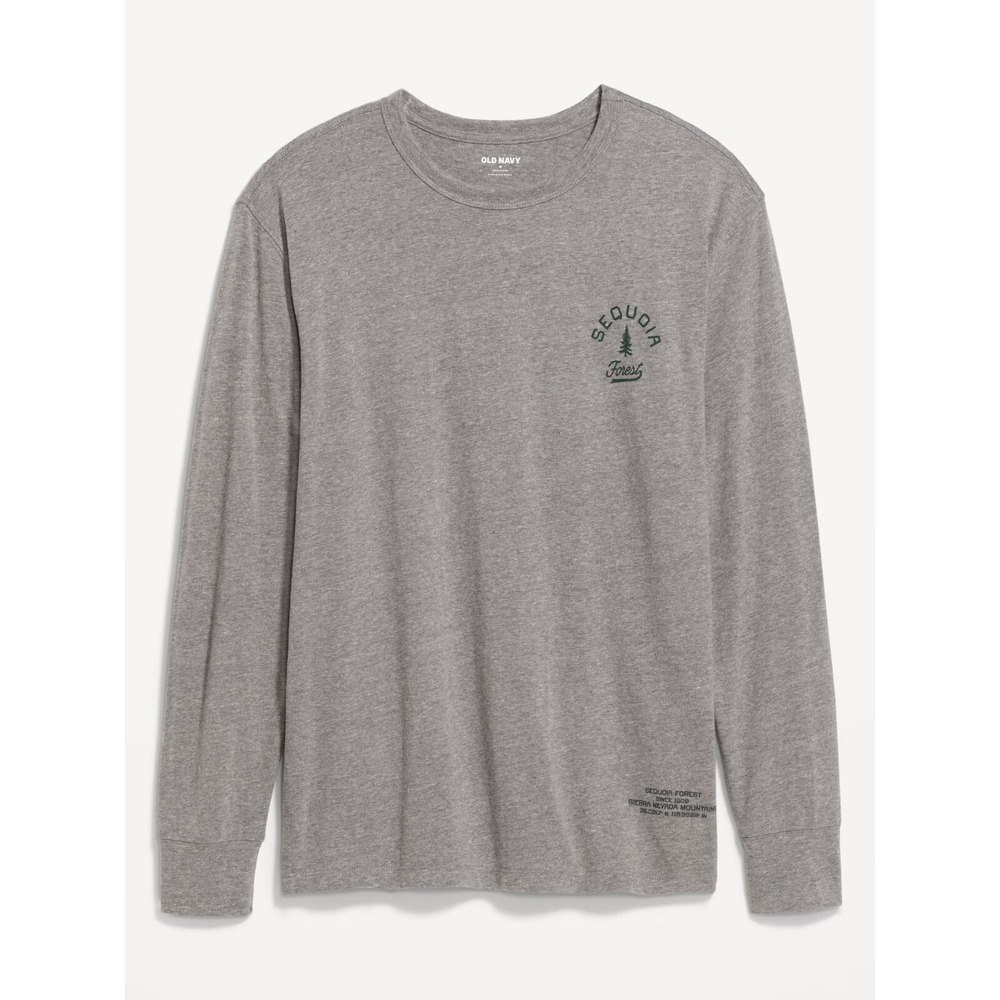 Old Navy Sequoia Forest Sierra Nevada Mountains Long Sleeve T-Shirt - Gray - XXL